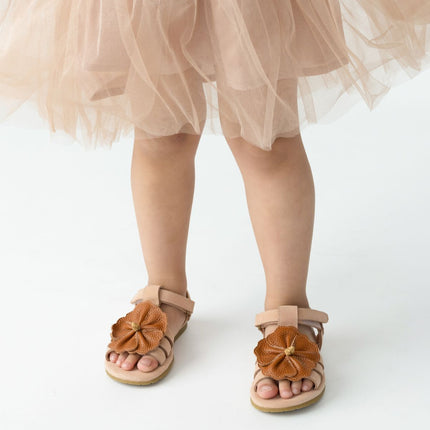 Iles Fields Sandals | Kindersandalen | Hibiscus | Coral Betting Leather