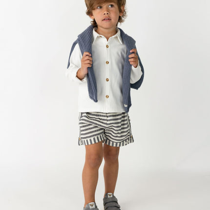 Kaatio Shorts | Blue Marine - White Striped