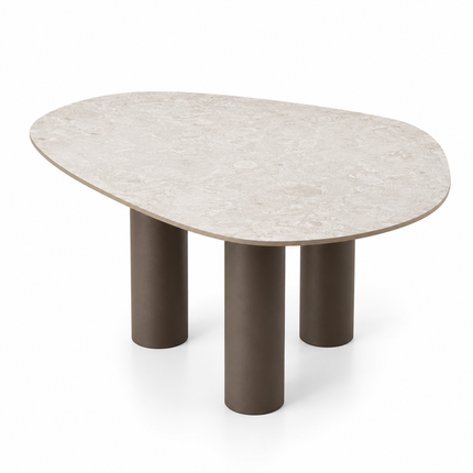 Organische Salontafel met Luxe Steenlook met Sculpturale Poten
