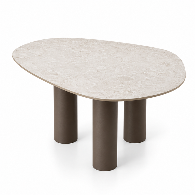 Organische Salontafel met Luxe Steenlook met Sculpturale Poten