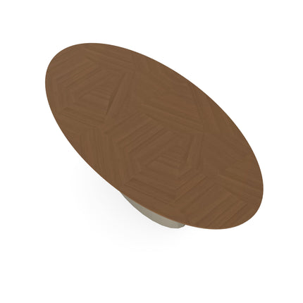 Esstisch aus Eichenmosaik Toscane 2x - Oval - Sjors Hellbraun