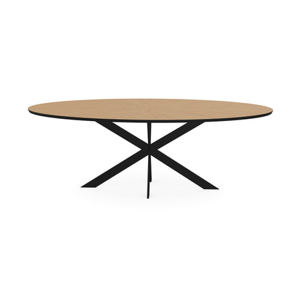 Eiken Ster Eettafel Liqurien - Ovaal - Matrix Ultra Dun Zwart