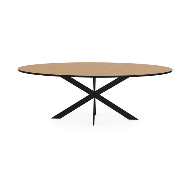 Eiken Ster Eettafel Liqurien - Ovaal - Matrix Ultra Dun Zwart