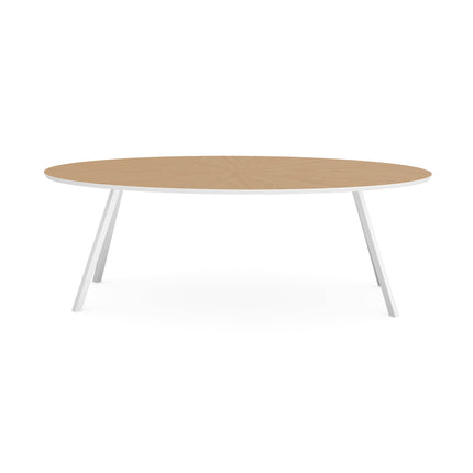 Eiken ster eettafel liqurien - ovaal - I schuin licht bruin