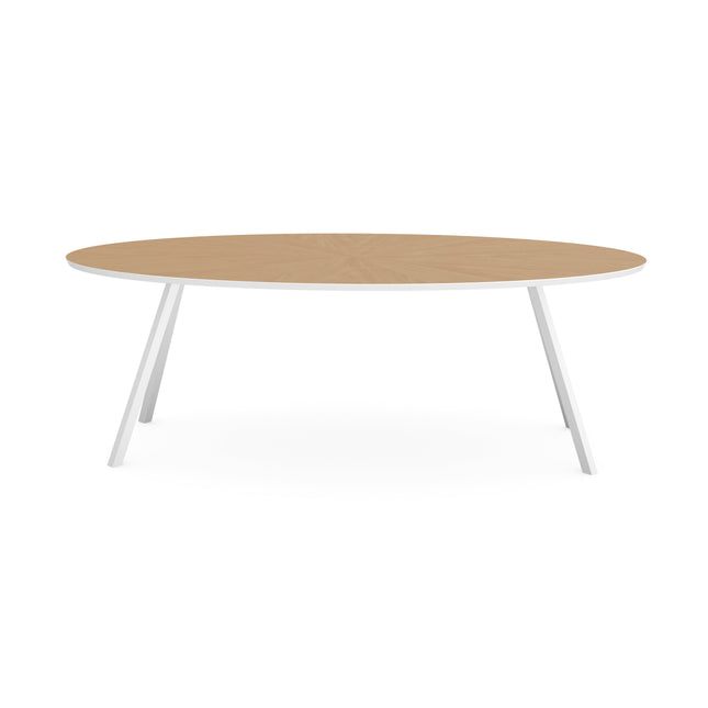 Eiken ster eettafel liqurien - ovaal - I schuin licht bruin