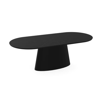 Eiche-Stern-Esstisch, schwarz - flach oval - Sjors schwarz