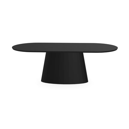 Eiche-Stern-Esstisch, schwarz - flach oval - Sjors schwarz