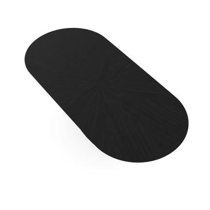 Eiche-Stern-Esstisch, schwarz - flach oval - Sjors schwarz
