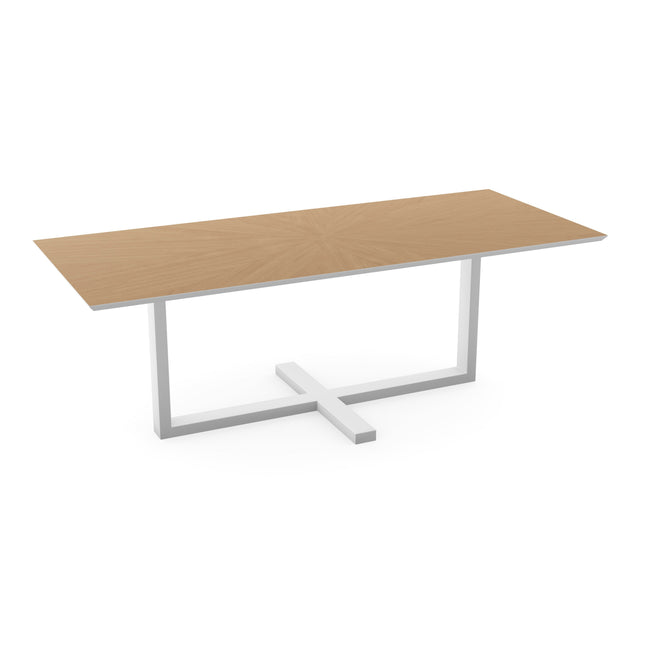 Eiken Ster Eettafel Liqurien - Recht - Halve Plus Wit