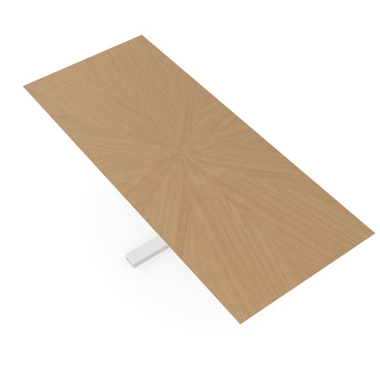 Eiken Ster Eettafel Liqurien - Recht - Halve Plus Wit
