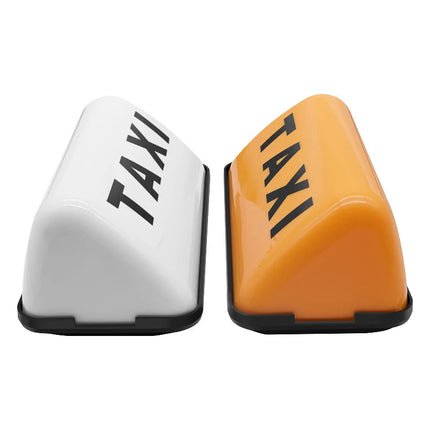 EURS LED taxi daklicht 12V geel met zwarte TAXI letters, COB LED lichtkoepel van 170 x 85 x 65 mm voor taxivoertuigen.