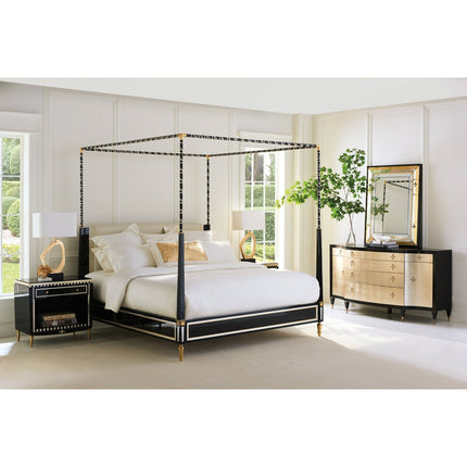 Caracole Promethean Couturier Canopy King Bed Clearance