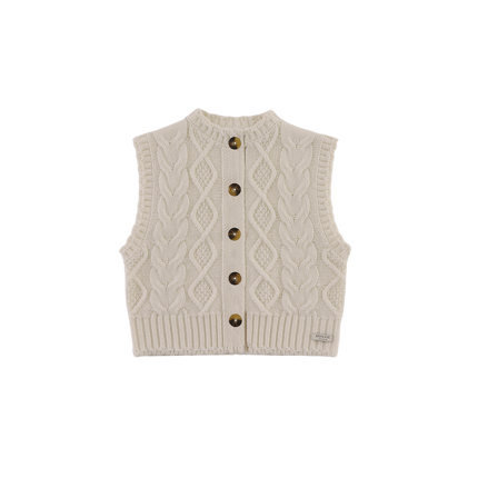 Landien Merino Wool Vest | Bodywarmer | Crispy White