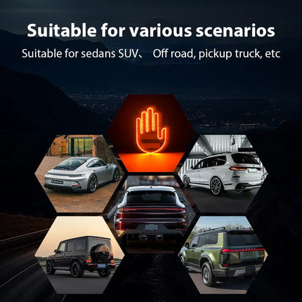 LED Handgebaar Lamp Auto – Verlicht Vingerlicht voor Achterruit met Afstandsbediening