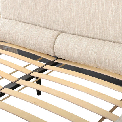 TOV Furniture Murielle Taupe Textured Boucle Bed