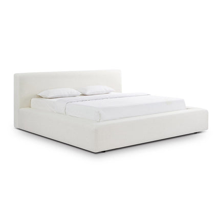 TOV Furniture Meena Cream Upcycled Linen Storage Bed