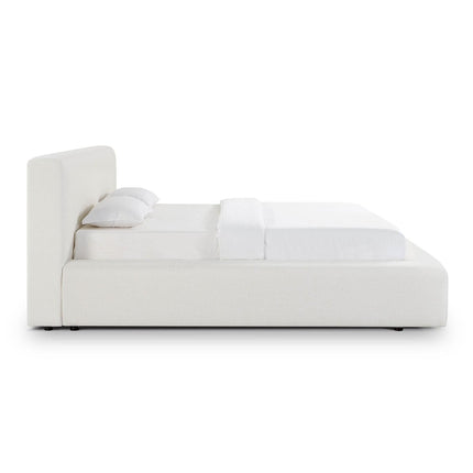 TOV Furniture Meena Cream Upcycled Linen Storage Bed