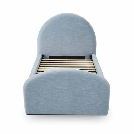TOV Furniture Moon Chambray Blue Chenille Twin Bed