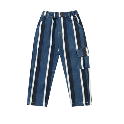 Theoule Trousers | Vintage Blue - White Striped