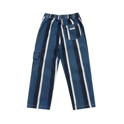 Theoule Trousers | Vintage Blue - White Striped