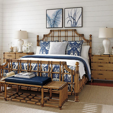 Tommy Bahama Home Twin Palms St. Kitts Rattan Bed