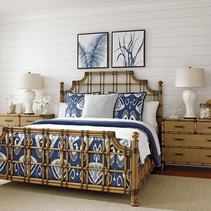 Tommy Bahama Home Twin Palms St. Kitts Rattan Bed