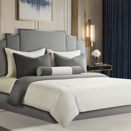 Michael Amini Tulip King Lift Up Storage Bed - Gray