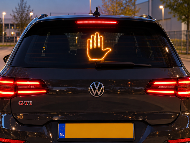LED Handgebaar Lamp Auto – Verlicht Vingerlicht voor Achterruit met Afstandsbediening