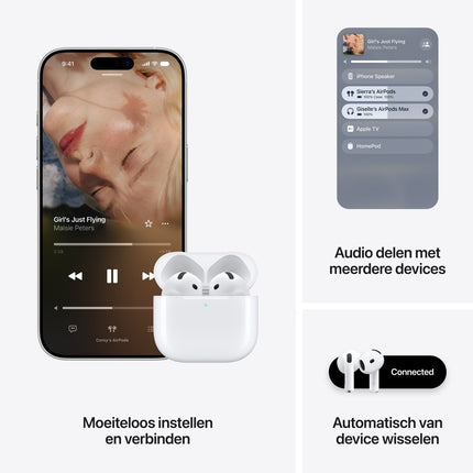 AirPods 5 draadloze Bluetooth oordopjes – productfoto van compacte oordopjes voor muziek en bellen