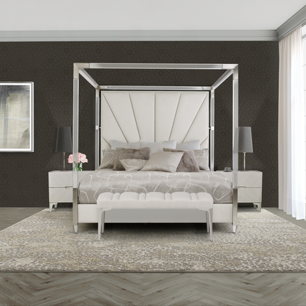 Michael Amini Penthouse Bed - Ash Gray