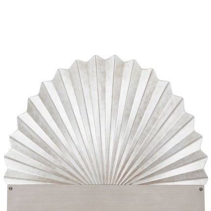 Michael Amini Fantosini King Fan Bed - Silver Leaf