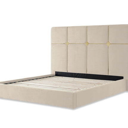 Michael Amini Zennia Queen Lift Up Storage Bed - Ivory