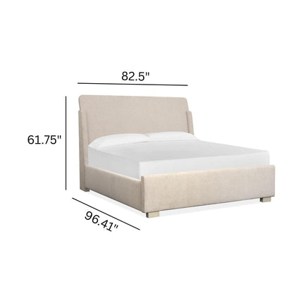 Magnussen Home Lorelei Misty Cloud Upholstered Sleigh Bed