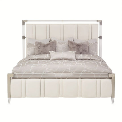 Michael Amini Penthouse Short Panel Bed - Ash Gray