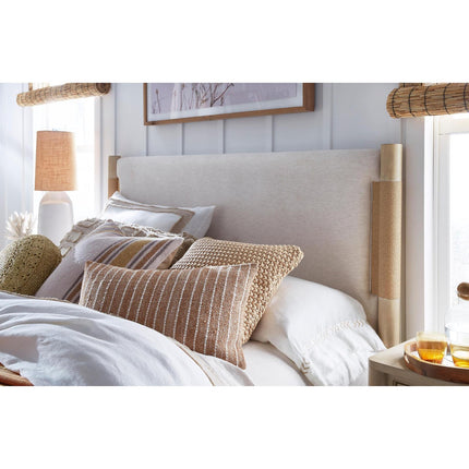 Salt Life Home Sunset Cove Sanibel Brown King Panel Upholstered Bed