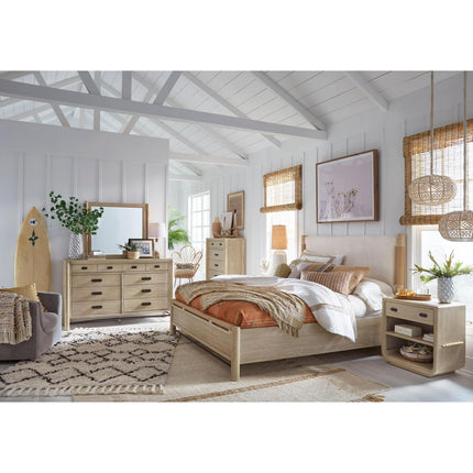 Salt Life Home Sunset Cove Sanibel Brown Queen Panel Upholstered Bed