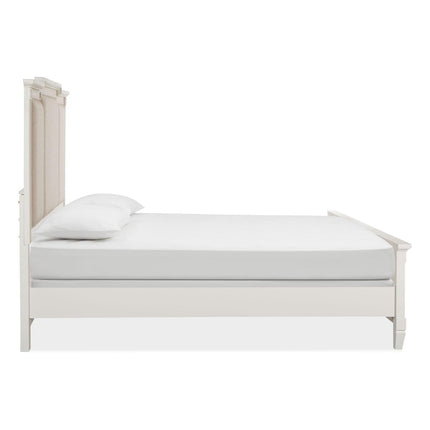 Magnussen Home Willowbrook Egg Shell White California King Panel Upholstered Bed