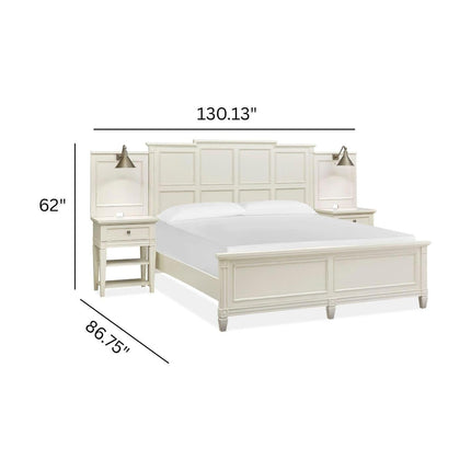 Magnussen Home Willowbrook Egg Shell White Bed