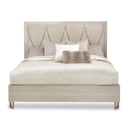 Michael Amini Marin Panel Bed - Greige