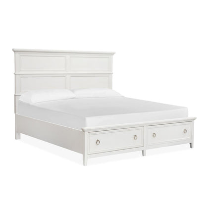 Magnussen Home Juniper Hill Whisper White Panel Storage Bed
