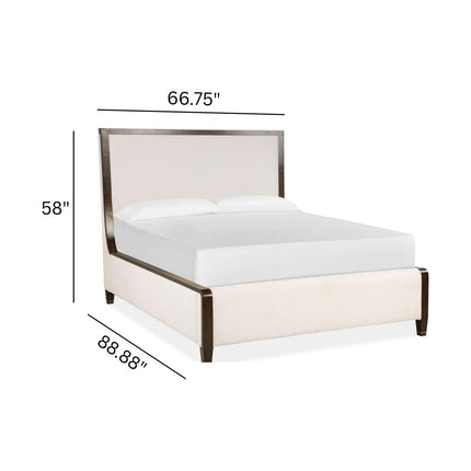 Magnussen Home Rowan Espresso Upholstered Panel Queen Bed