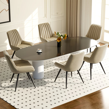 Eetkamerstoelen, Set van 2/4/6, Keukenstoelen, Gestoffeerde Stoelen met Metalen Poten, Woonkamerstoel met Rugleuning en Zitkussen, voor Eetkamer, Receptie Stoel, Kantoor
