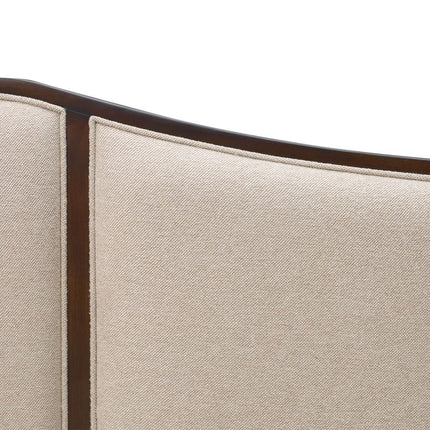 Michael Amini Camellia Field Queen Upholstered Bed - Warm Pecan