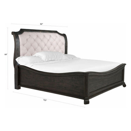 Magnussen Home Bellamy Peppercorn Sleigh Bed