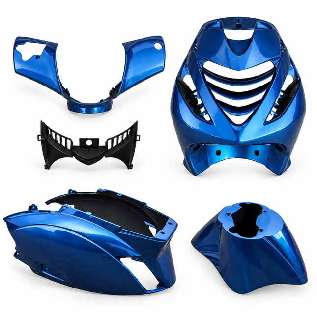 Piaggio Zip SP Plaatset 5-Delig Glans Diamond Blauw– Kappenset / Beplatingsset