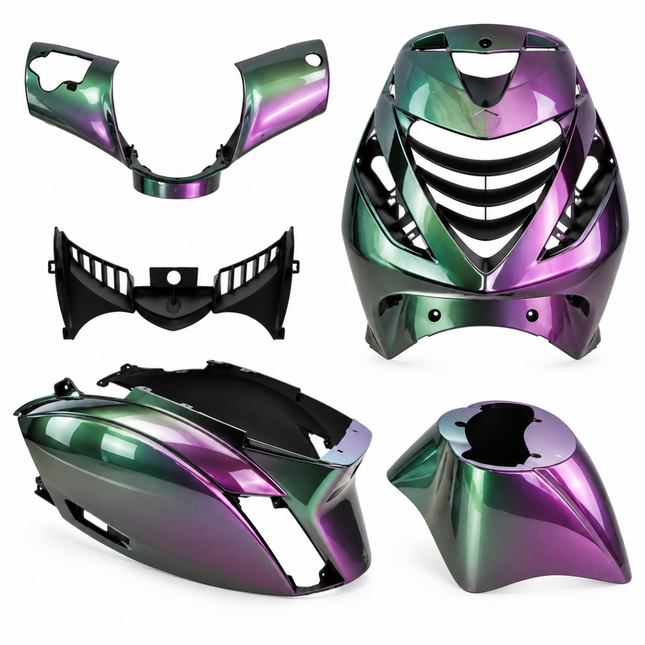 Piaggio Zip SP Plaatset 5-Delig Glans Dragon Cameleon – Kappenset / Beplatingsset