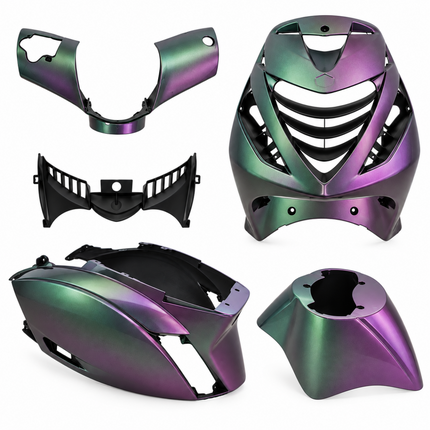 Piaggio Zip SP Plaatset 5-Delig Mat Dragon Cameleon – Kappenset / Beplatingsset