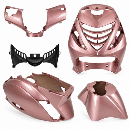 Piaggio Zip SP Plaatset 5-Delig Mat Rosé Gold Lichtroze – Kappenset / Beplatingsset
