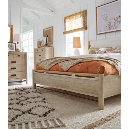 Salt Life Home Sunset Cove Sanibel Brown California King Panel Upholstered Bed
