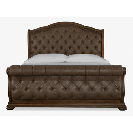 Magnussen Home Durango Willadeene Brown Upholstered Sleigh Bed